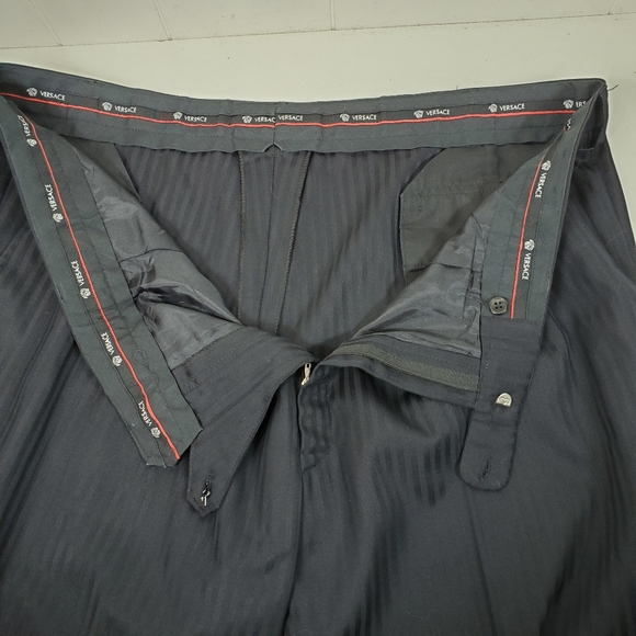 Versace subtle striped men's trouser pants size 44 ( see measurements) - Picture 4 of 11